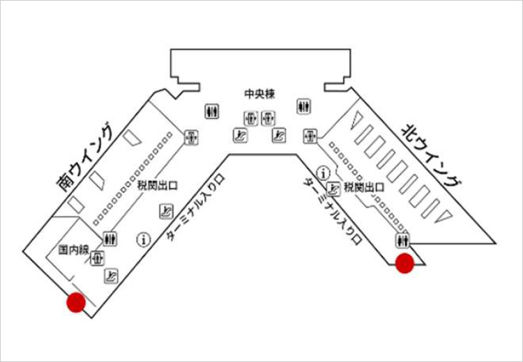 成田国際空港 第1旅客ターミナル 北ウイング 地図